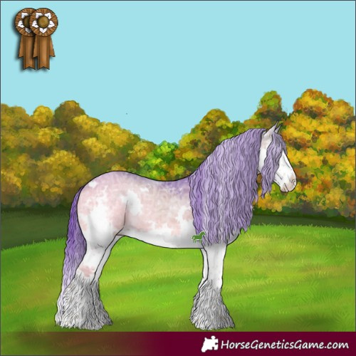 Horse Color:Watercolor White Spotted Chocolate Brown Ice Onyx Splash Brindle