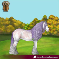 Horse Color:Watercolor White Spotted Chocolate Brown Ice Onyx Splash Brindle