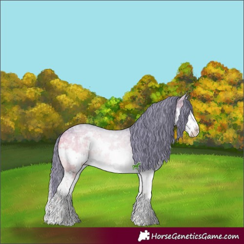 Horse Color:Watercolor White Spotted Chocolate Brown Ice Onyx Splash 