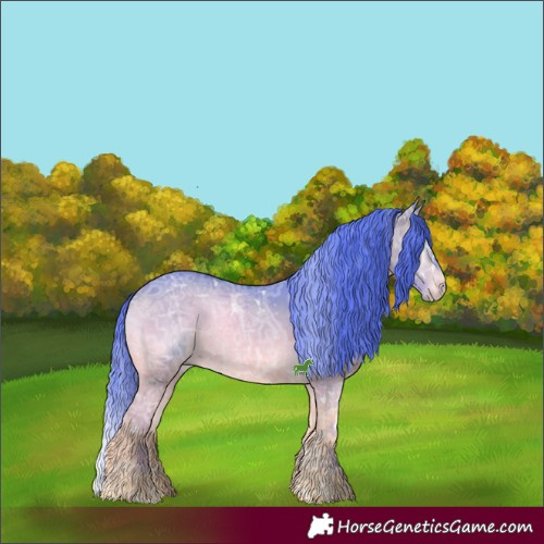 Horse Color:Watercolor White Spotted Chocolate Brown Ice Onyx Mushroom 