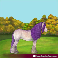 Horse Color:Watercolor White Spotted Chocolate Brown Ice Onyx Mushroom