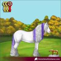 Horse Color:Watercolor Chocolate Brown Chinchilla Ice Onyx Sabino Splash