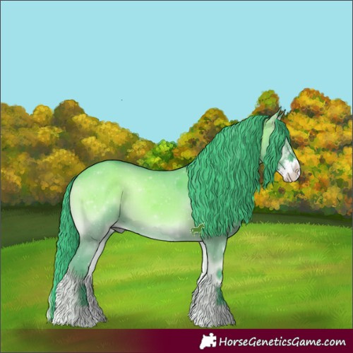 Horse Color:Watercolor Grullo Onyx Sabino 