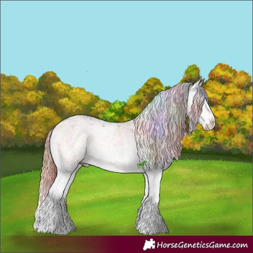 Horse Color:Nacre White Spotted Red Onyx Sabino Splash Rabicano