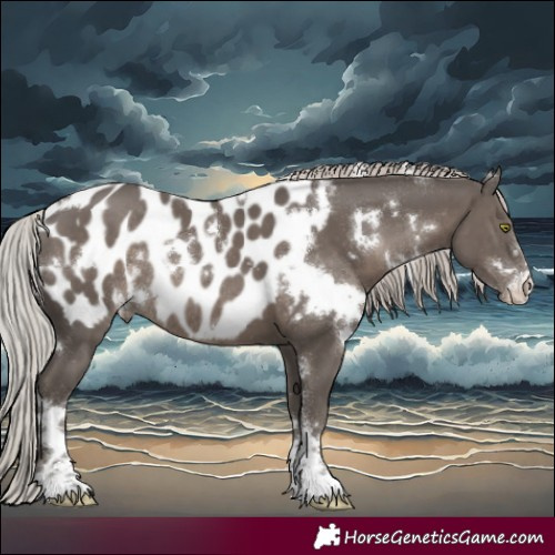 Horse Color:White Spotted Silver Black Sabino Appaloosa Rabicano 