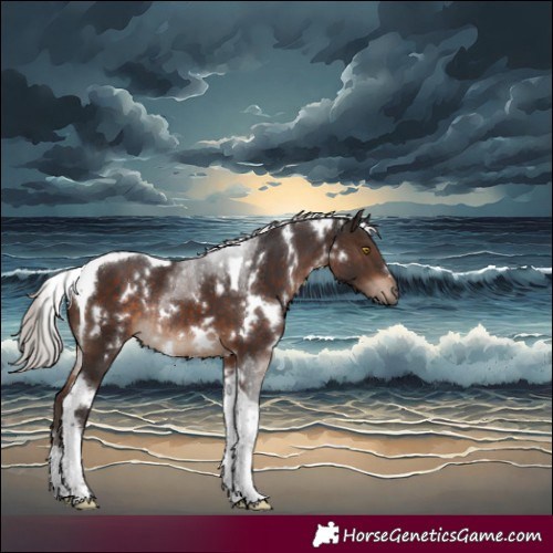 Horse Color:White Spotted Silver Brown Tobiano Rabicano 