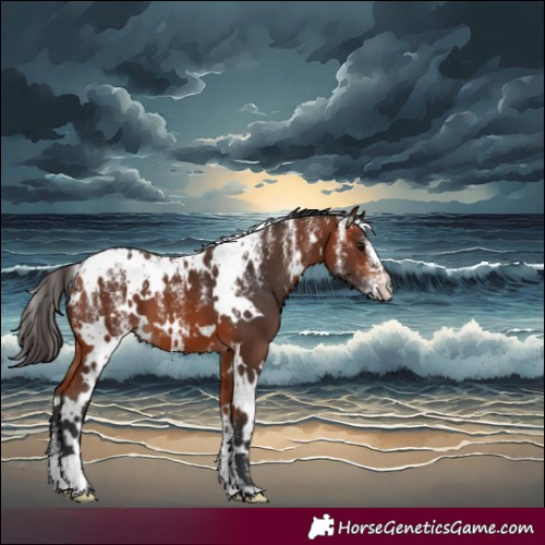 Horse Color:Powder White White Spotted Bay