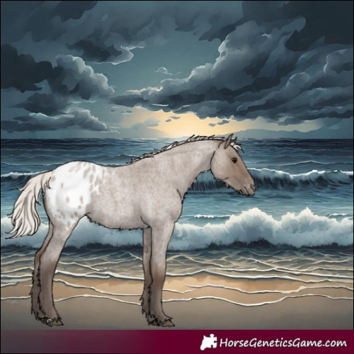Horse Color:Silver Grullo Roan Appaloosa 