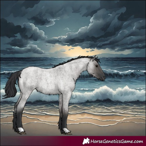 Horse Color:Grullo Roan 