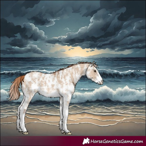 Horse Color:Red Dun Sabino