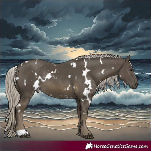 Horse Color:White Spotted Silver Smoky Black Rabicano 