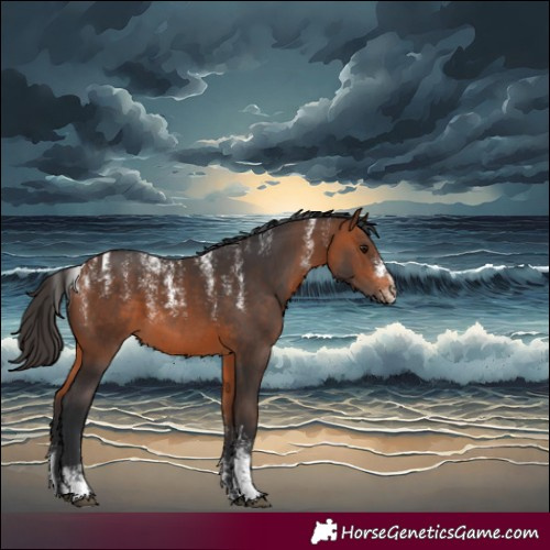 Horse Color:Powder White Bay 