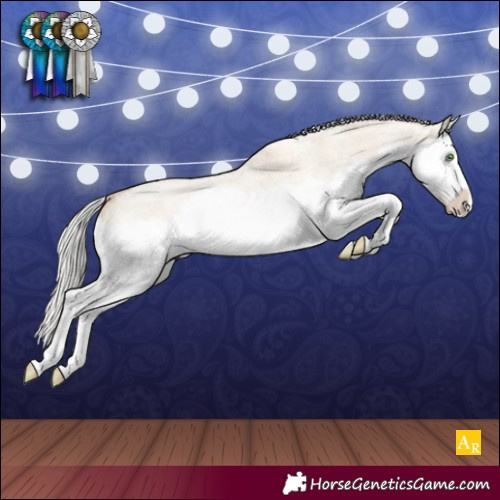Horse Color:Silver Classic Champagne Roan Dun Splash Rabicano