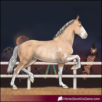 Horse Color:Silver Amber Champagne Sabino Rabicano