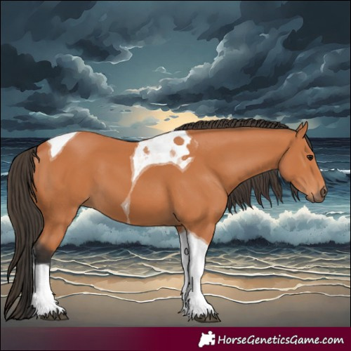 Horse Color:Bay Tobiano 