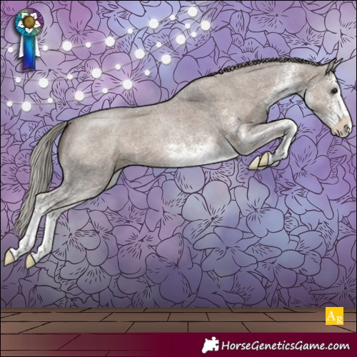 Horse Color:White Spotted Silver Grullo 