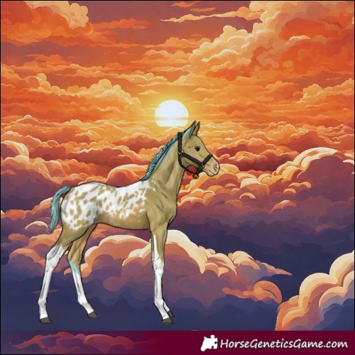 Horse Color:Watercolor Bay Tobiano Appaloosa Rabicano