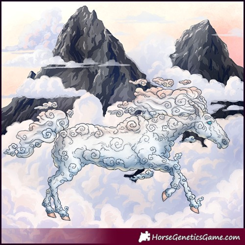 Horse Color:White Spotted Silver Perlino Ice Dun Splash Appaloosa 