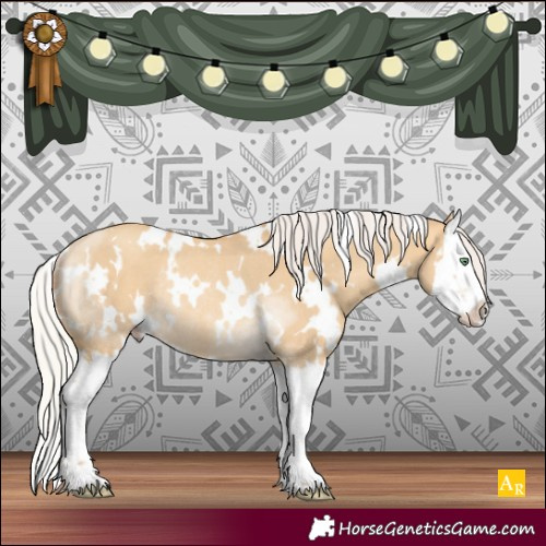 Horse Color:White Spotted Silver Sable Cream Champagne Dun Splash Rabicano