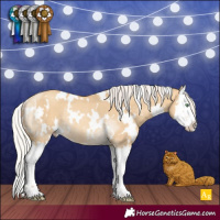Horse Color:White Spotted Silver Sable Cream Champagne Dun Splash Rabicano