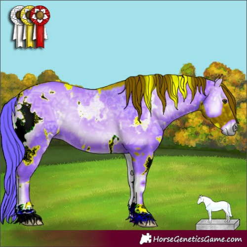 Horse Color:Watercolor White Spotted Red Onyx Ice
