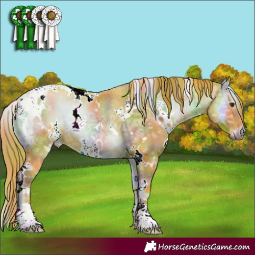 Horse Color:Nacre Watercolor White Spotted Red Onyx Ice 