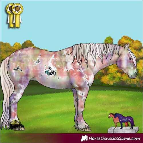 Horse Color:Nacre Plaid White Spotted Silver Bay Ice Onyx