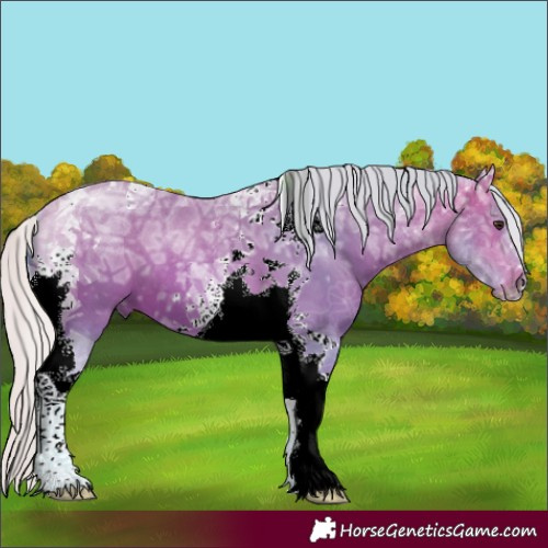 Horse Color:Watercolor Silver Bay Ice Tobiano