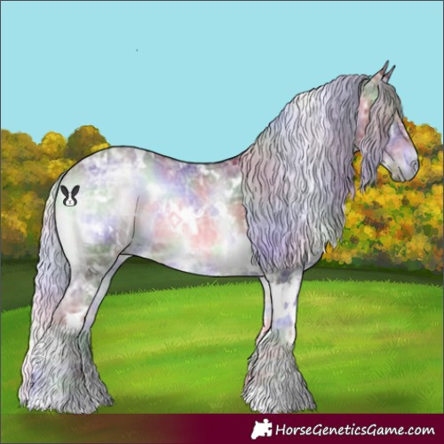 Horse Color:Nacre White Spotted Chocolate Silver Blue Onyx Chinchilla Ice