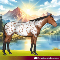 Horse Color:Bay Near Leopard