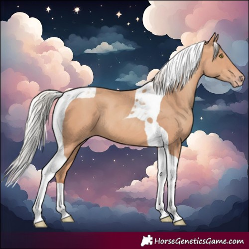 Horse Color:Silver Sable Champagne Tobiano 