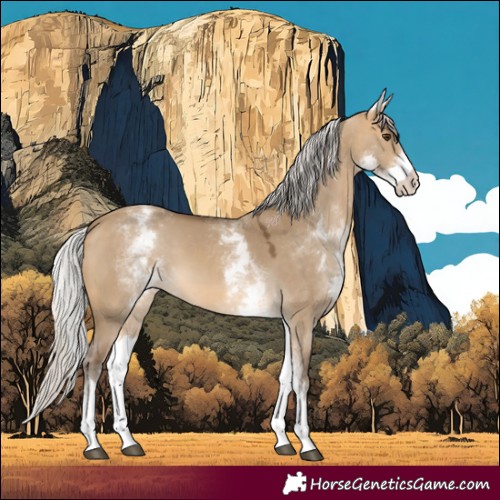 Horse Color:White Spotted Silver Buckskin Dun 
