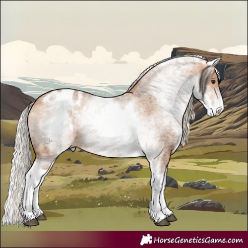 Horse Color:White Spotted Silver Brown Dun Appaloosa Rabicano 