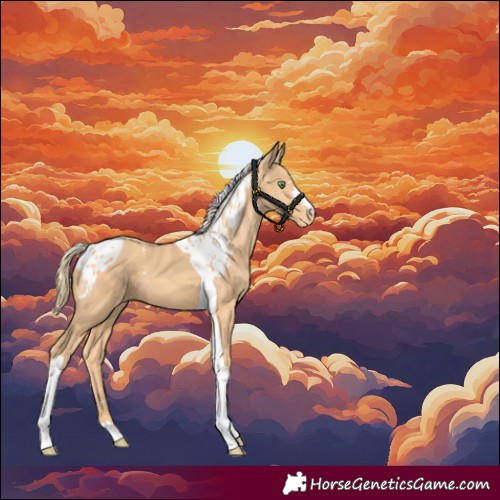 Horse Color:Gold Champagne Tobiano Skewed Appaloosa