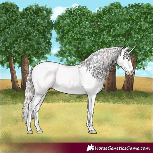 Horse Color:Perlino Tobiano
