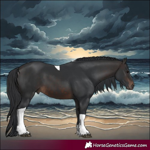 Horse Color:Brown Tobiano 