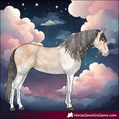 Horse Color:White Spotted Bay Dun Rabicano 