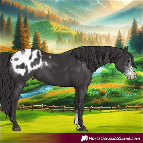 Horse Color:Smoky Black Sabino Appaloosa 