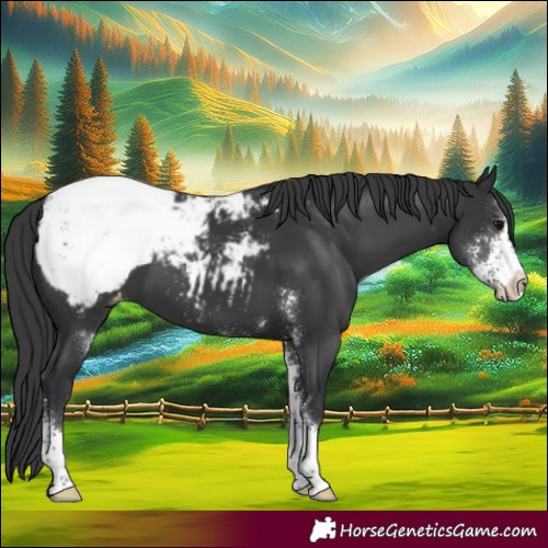 Horse Color:Black Sabino Appaloosa