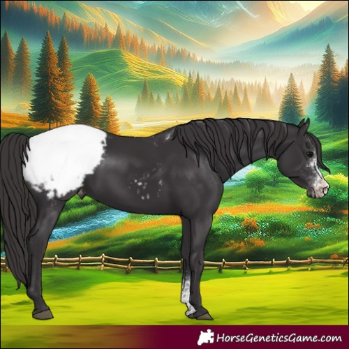 Horse Color:Smoky Black Sabino Appaloosa