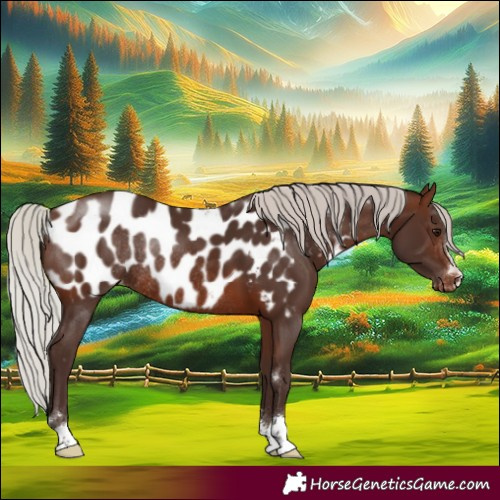 Horse Color:Silver Brown Appaloosa Rabicano 