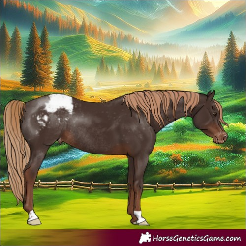 Horse Color:Liver Chestnut Appaloosa Rabicano