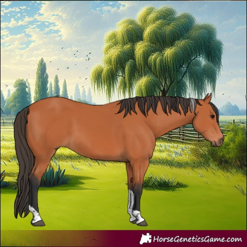 Horse Color:Bay Tobiano 
