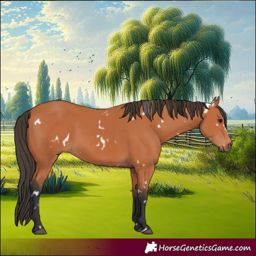 Horse Color:White Spotted Bay 