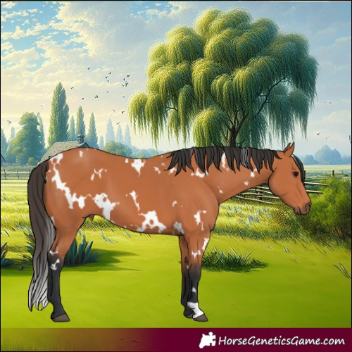 Horse Color:White Spotted Bay