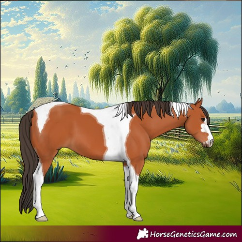 Horse Color:Bay Tobiano 