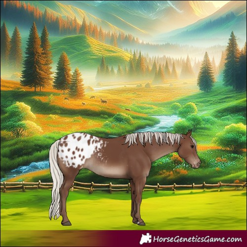 Horse Color:Silver Black Appaloosa Rabicano