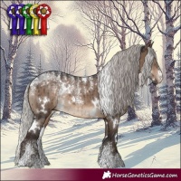 Horse Color:Powder White White Spotted Silver Brown Dun Rabicano Brindle 