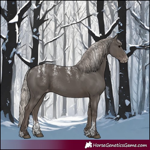 Horse Color:Powder White Silver Black Varnish Rabicano 