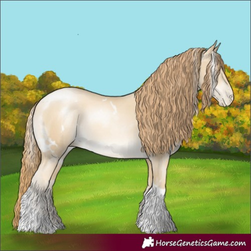 Horse Color:White Spotted Classic Cream Champagne Pearl Tobiano Rabicano